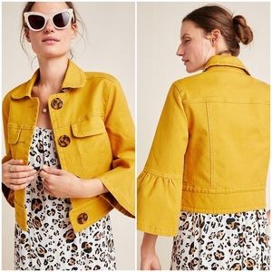 Anthropologie Flounce-Sleeved Jacket